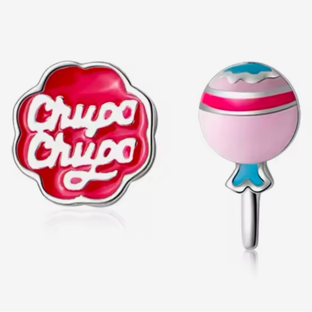 Sterling Silver Chupa Chups Lollipop Earrings